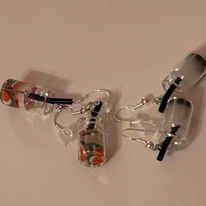 Sterling silver bottle earrings